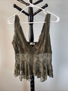 Electric Family Olive Lace Trim Tank 20.M